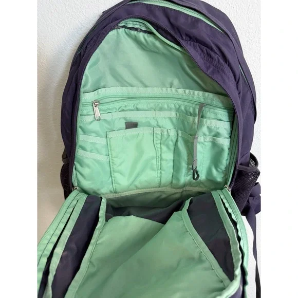 The North Face Recon Backpack Laptop Bag Purple School Camping Hiking - Picture 5 of 8